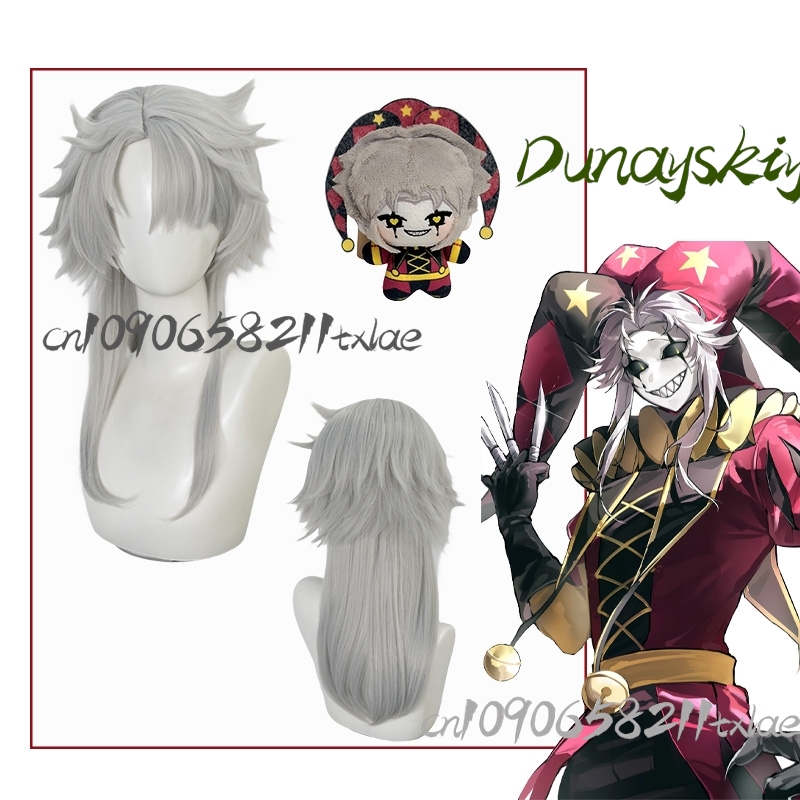 Party Games Groups - Freak Game Pierrot Cosplay Wig Gray-white