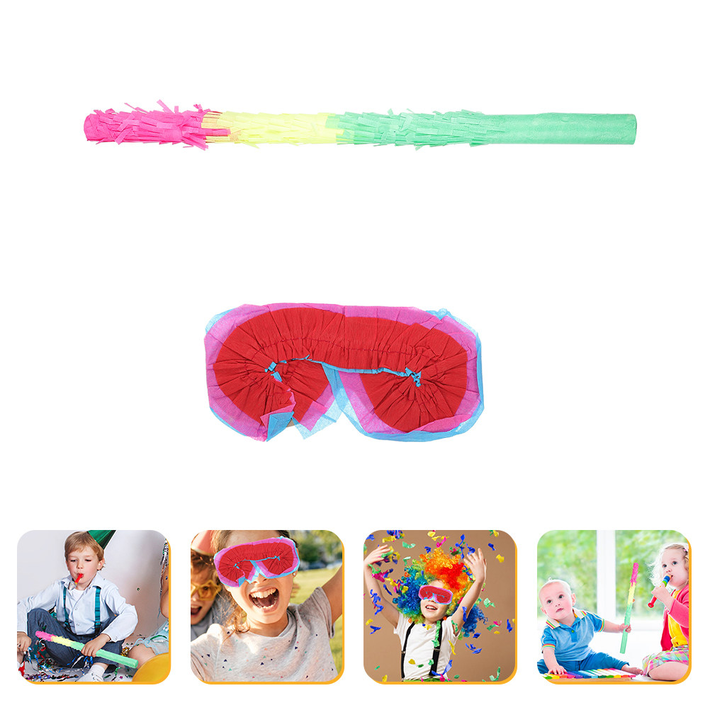 Party Games Children - 1 Set Pinata Stick Colorful Paper