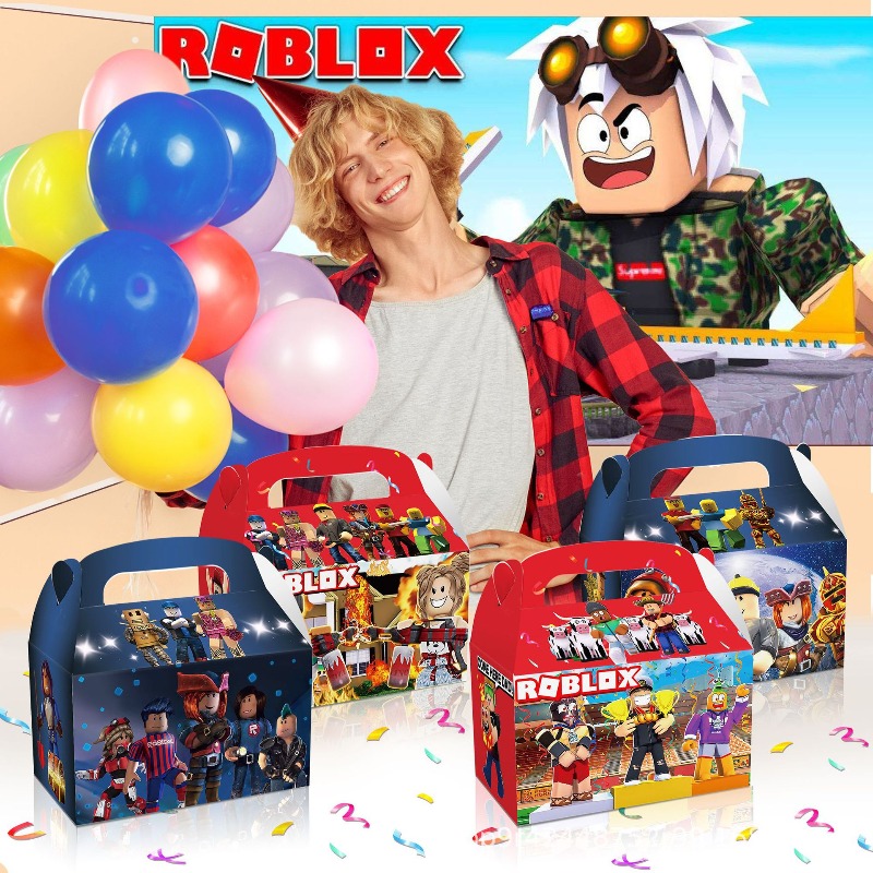 Party Games In Roblox - 12Pcs/Set Roblox Theme Game Birthday Party