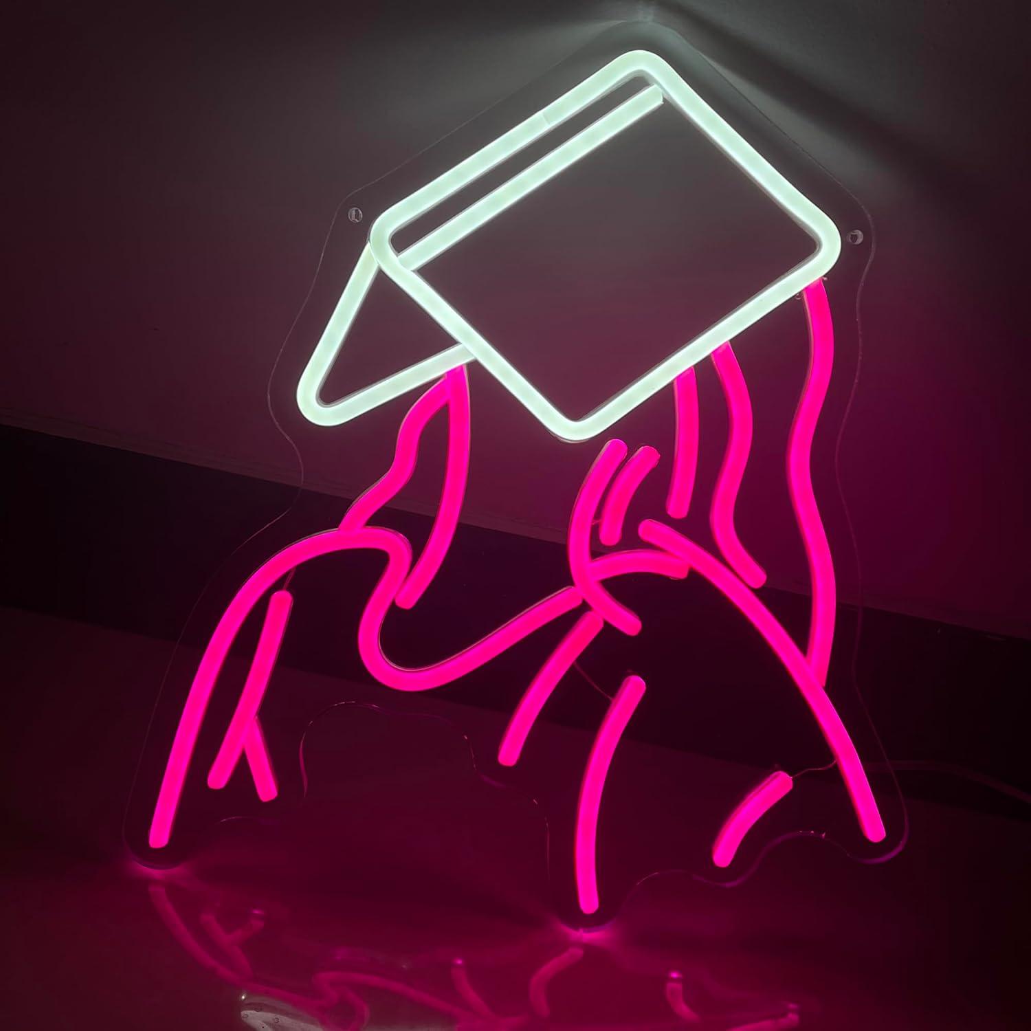 Party Games Gifts - Reading Girl Neon Sign USB Dimmable