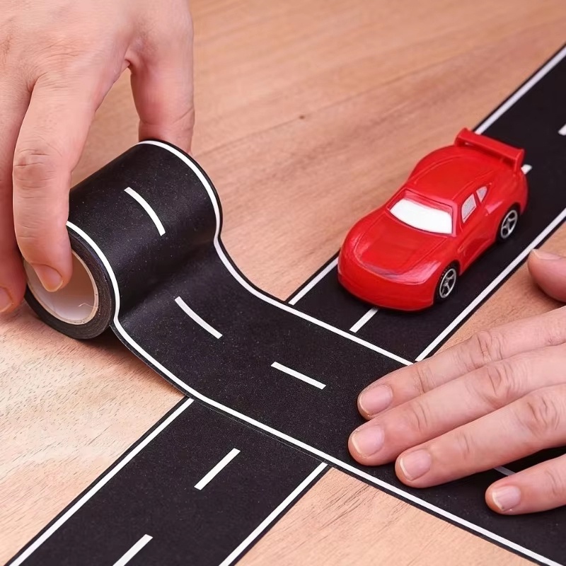 Party Games Children - 1-2 Rolls Reusable Road Track Stickers