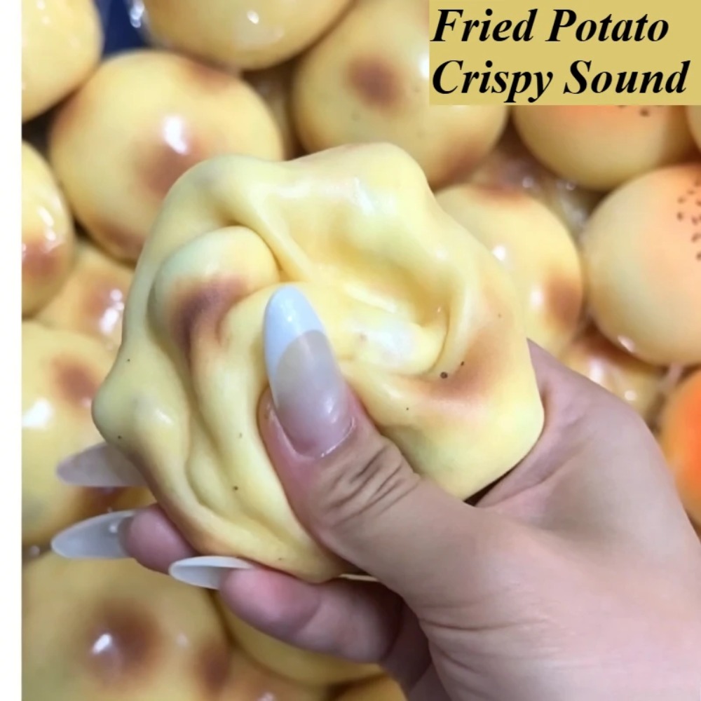 Party Games Gifts - Fried Potato Shaped Squishy Toy Crispy