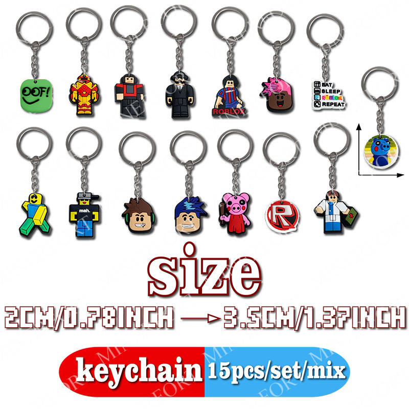 Party Games In Roblox - 15Pcs Game Roblox Themed Keychain Creative