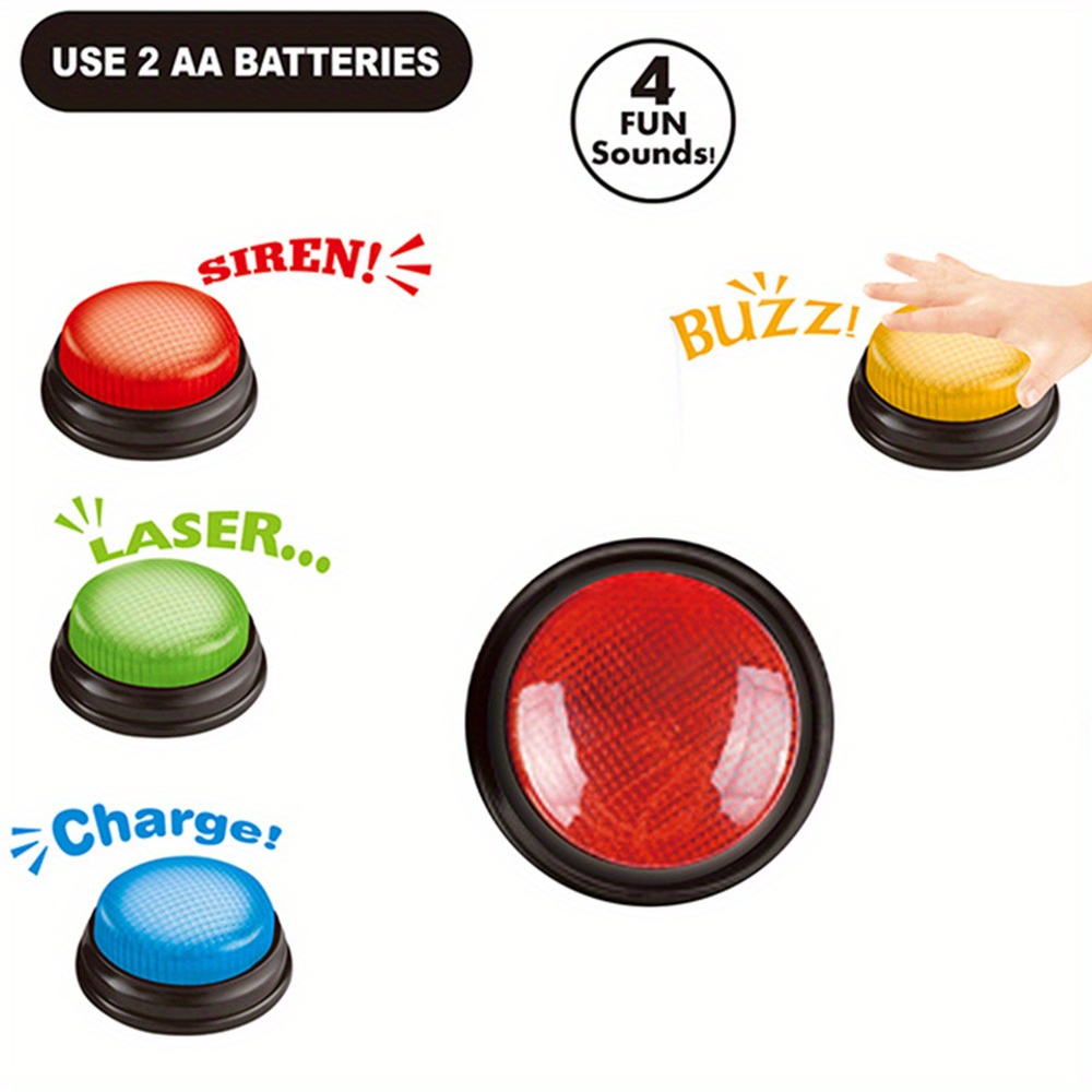 4pcs Lights and Sounds Buzzers - Party Games Children 评论和价格