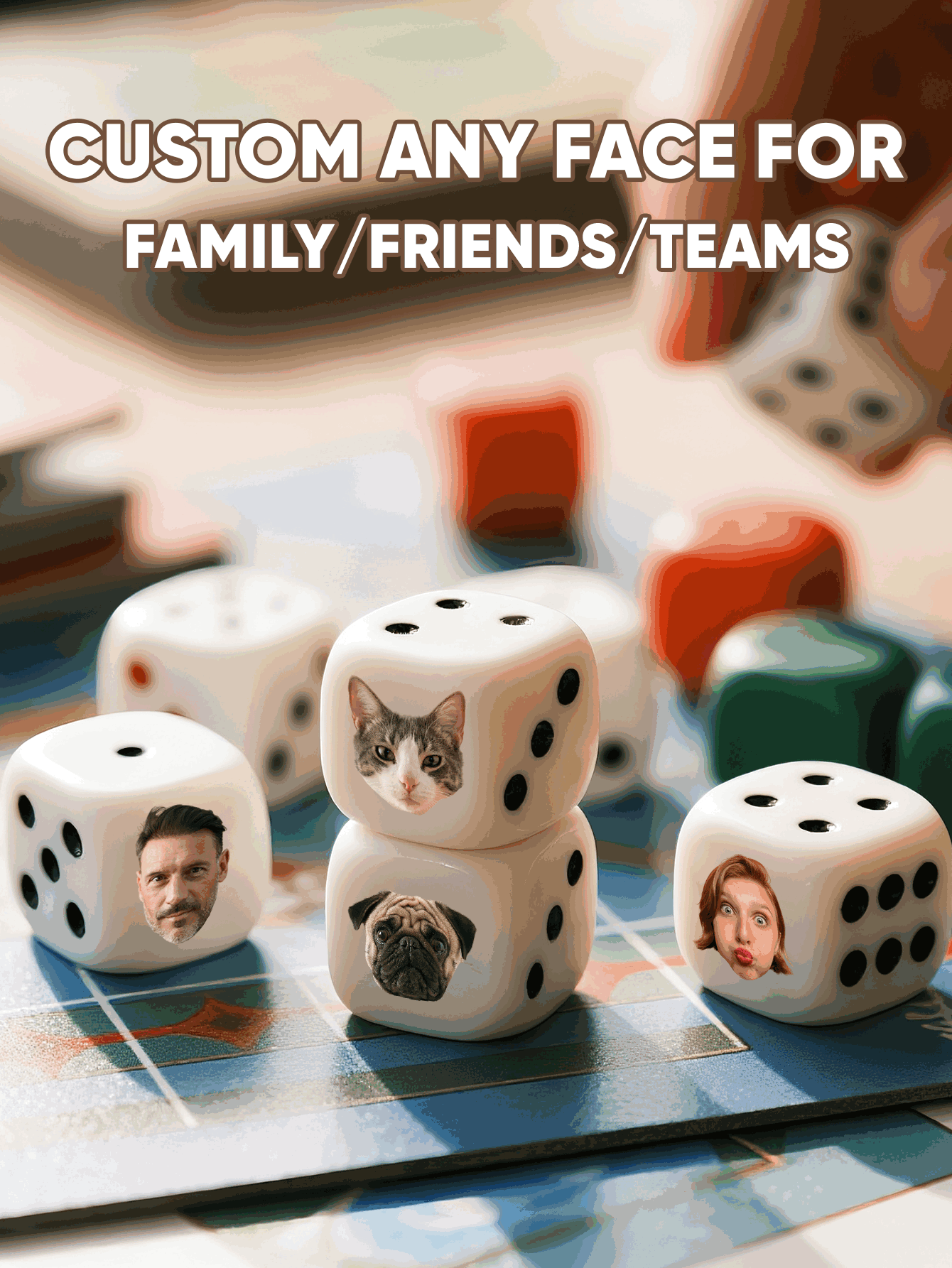 Custom Face Dice Personalized  - Party Games Gifts 评论和价格