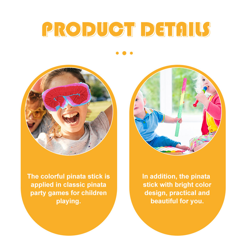 1 Set Pinata Stick Colorful Pa - Party Games Children 评论和价格