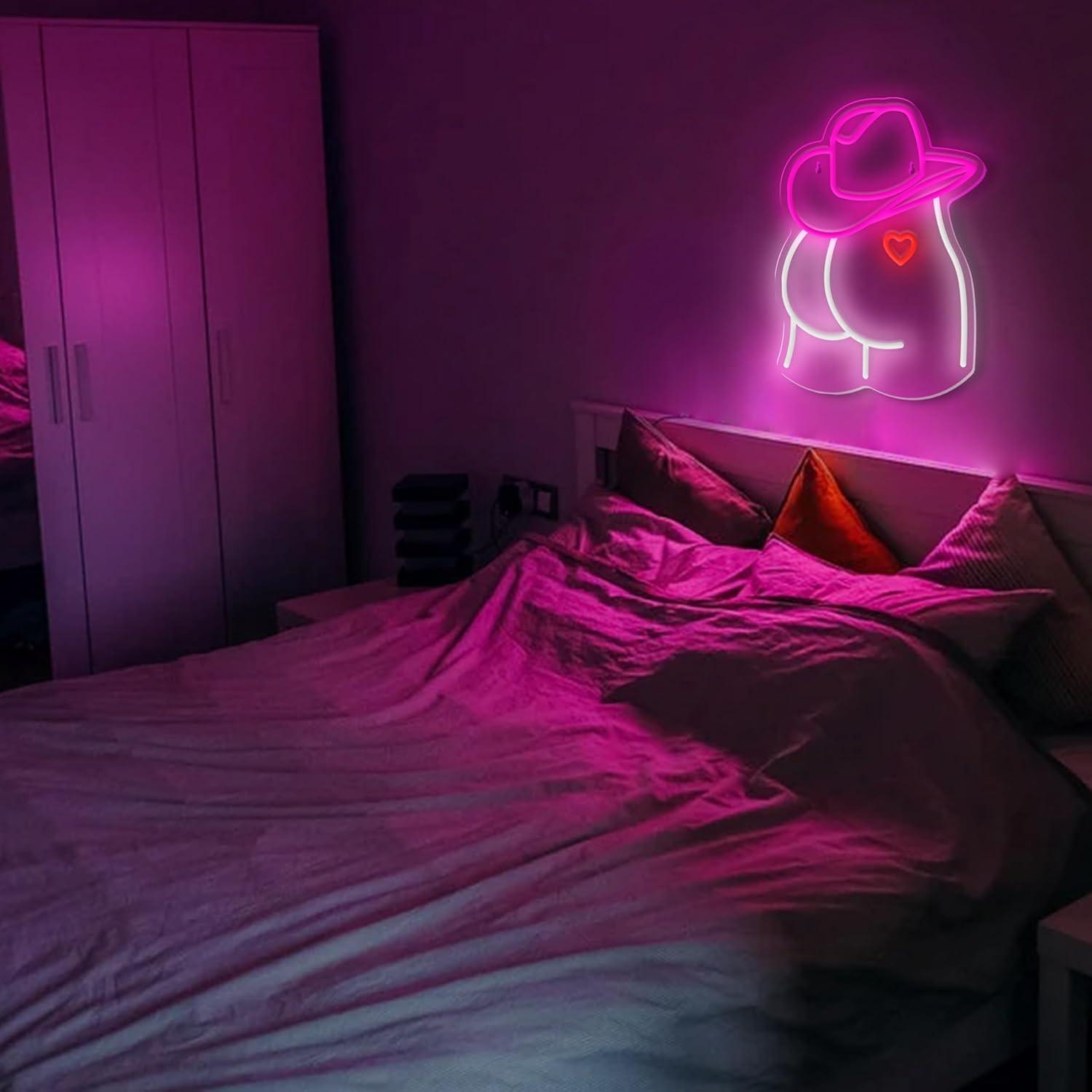 Cowgirl Neon Sign Dimmable LED - Party Games Gifts 评论和价格