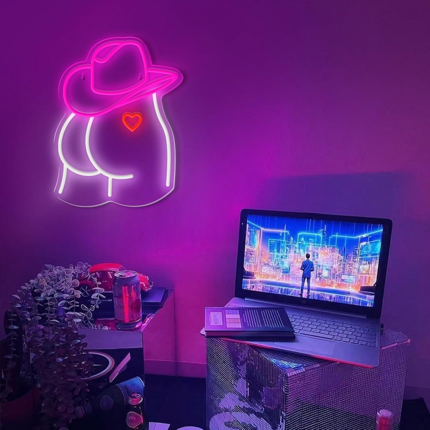 Cowgirl Neon Sign Dimmable LED - Party Games Gifts 评论和价格