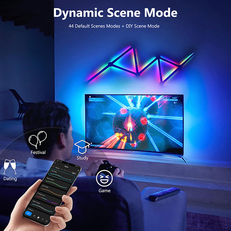 Smart RGB Wall Lamp, Bluetooth - Party Games Groups 评论和价格