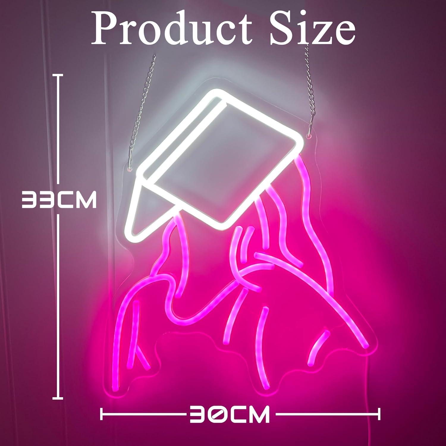 Reading Girl Neon Sign USB Dim - Party Games Gifts 评论和价格