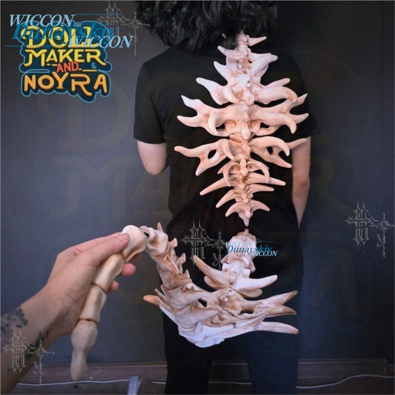 Bone Demon Back Spine Prop Art - Party Games Stream 评论和价格