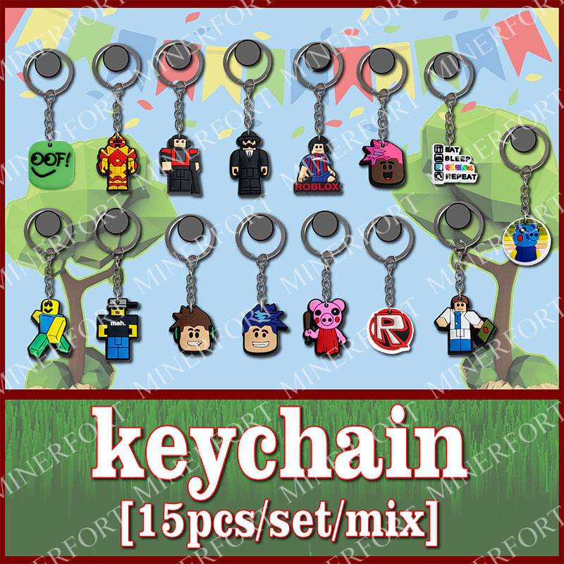 15Pcs Game Roblox Themed Keych - Party Games In Roblox 评论和价格