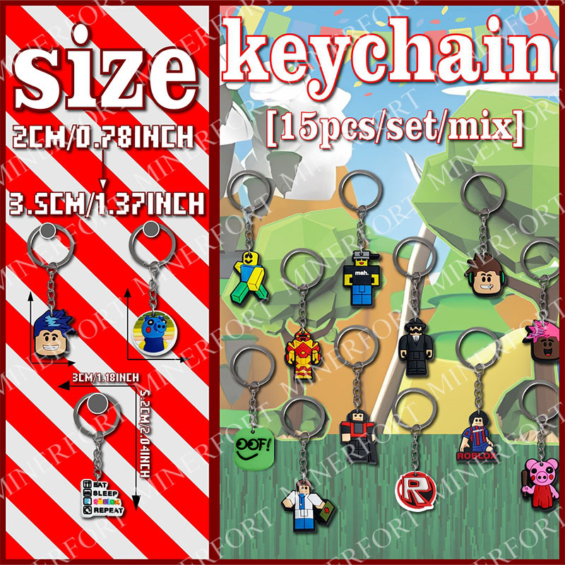 15Pcs Game Roblox Themed Keych - Party Games In Roblox 评论和价格